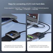 Load image into Gallery viewer, SATA to USB 3.0 Adapter Cable for 3.5/2.5 Inch SSD HDD SATA III Hard Drive Disk Converter Support UASP with 12V Power Adapter
