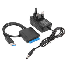 Load image into Gallery viewer, SATA to USB 3.0 Adapter Cable for 3.5/2.5 Inch SSD HDD SATA III Hard Drive Disk Converter Support UASP with 12V Power Adapter
