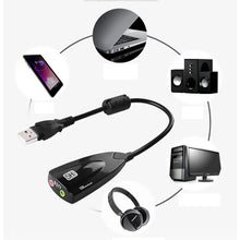 Load image into Gallery viewer, 5HV2 stereo 7.1 channel with cable sound card USB sound card Computer games dedicated external high-end sound card
