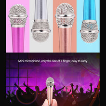 Load image into Gallery viewer, Portable 3.5mm Stereo Studio Mic KTV Karaoke Mini Microphone For Smart Phone Laptop PC Desktop Handheld Audio Microphone
