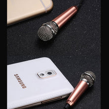 Load image into Gallery viewer, Portable 3.5mm Stereo Studio Mic KTV Karaoke Mini Microphone For Smart Phone Laptop PC Desktop Handheld Audio Microphone
