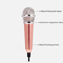 Load image into Gallery viewer, Portable 3.5mm Stereo Studio Mic KTV Karaoke Mini Microphone For Smart Phone Laptop PC Desktop Handheld Audio Microphone
