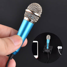 Load image into Gallery viewer, Portable 3.5mm Stereo Studio Mic KTV Karaoke Mini Microphone For Smart Phone Laptop PC Desktop Handheld Audio Microphone
