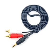 Load image into Gallery viewer, 3.5mm to 2 RCA audio Video cable Y Splitter cable for PC DVD Computer TV Recorder Speakers
