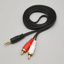 Load image into Gallery viewer, 3.5mm to 2 RCA audio Video cable Y Splitter cable for PC DVD Computer TV Recorder Speakers
