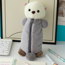 Load image into Gallery viewer, Cartoon Soft Pencil Pouch Pen Bag Makeup Pouch Plush Sea Otter Pencil Case Portable Pen Marker Holder School Supplies
