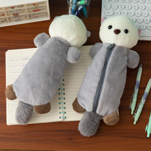 Load image into Gallery viewer, Cartoon Soft Pencil Pouch Pen Bag Makeup Pouch Plush Sea Otter Pencil Case Portable Pen Marker Holder School Supplies

