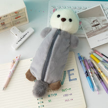Load image into Gallery viewer, Cartoon Soft Pencil Pouch Pen Bag Makeup Pouch Plush Sea Otter Pencil Case Portable Pen Marker Holder School Supplies
