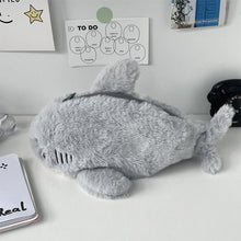 Load image into Gallery viewer, Large Capacity Pen Pouch Stationery Storage Box Cute Plush Ocean Shark Pencil Case Portable Cosmetic Bag School Office Supplies
