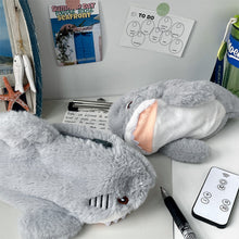 Load image into Gallery viewer, Large Capacity Pen Pouch Stationery Storage Box Cute Plush Ocean Shark Pencil Case Portable Cosmetic Bag School Office Supplies
