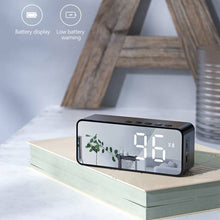 Load image into Gallery viewer, G50 Wireless Bluetooth Speaker with FM Mini Card Mirror Alarm Clock Audio Stall Receiving K Voice Prompt
