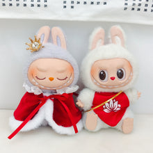 Load image into Gallery viewer, Clothes for 17cm Labubu Fashion Clothes Cape Bibs Cozy Miniature Clothes Doll Mini Fashion Accessories

