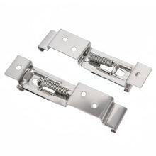 Load image into Gallery viewer, 2Pcs Stainless Steel Car Rectangular License Plate Spring Loaded Bracket Cars Frame Holder Clamps Trailer Number Plate Clips
