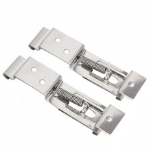 Load image into Gallery viewer, 2Pcs Stainless Steel Car Rectangular License Plate Spring Loaded Bracket Cars Frame Holder Clamps Trailer Number Plate Clips

