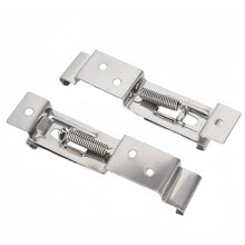 Load image into Gallery viewer, 2Pcs Stainless Steel Car Rectangular License Plate Spring Loaded Bracket Cars Frame Holder Clamps Trailer Number Plate Clips
