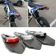 Load image into Gallery viewer, Universal Motorcycle Rear Fender License Plate Holder With LED Tail Light Brake Lamp For Enduro Motocross Dirt Bike Accessories
