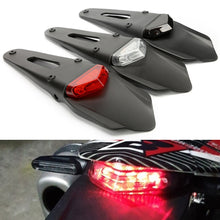 Load image into Gallery viewer, Universal Motorcycle Rear Fender License Plate Holder With LED Tail Light Brake Lamp For Enduro Motocross Dirt Bike Accessories
