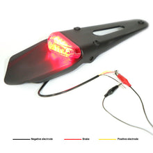 Load image into Gallery viewer, Universal Motorcycle Rear Fender License Plate Holder With LED Tail Light Brake Lamp For Enduro Motocross Dirt Bike Accessories
