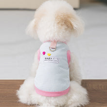 Load image into Gallery viewer, Spring and Autumn Dog Clothes Teddy Classic Striped Vest Bichon Leashable T-Shirt Yorkie Cool Pullover Pet Supplies
