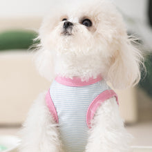 Load image into Gallery viewer, Spring and Autumn Dog Clothes Teddy Classic Striped Vest Bichon Leashable T-Shirt Yorkie Cool Pullover Pet Supplies
