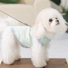 Load image into Gallery viewer, Spring and Autumn Dog Clothes Teddy Classic Striped Vest Bichon Leashable T-Shirt Yorkie Cool Pullover Pet Supplies

