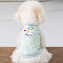 Load image into Gallery viewer, Spring and Autumn Dog Clothes Teddy Classic Striped Vest Bichon Leashable T-Shirt Yorkie Cool Pullover Pet Supplies
