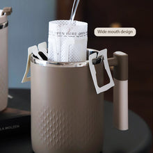 Load image into Gallery viewer, Portable Double-layer Anti-scalding Coffee Mug 304 Stainless Steel Water Cup with Handle and Cover Leak-proof Thermos Cups Mugs
