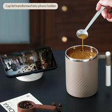 Load image into Gallery viewer, Portable Double-layer Anti-scalding Coffee Mug 304 Stainless Steel Water Cup with Handle and Cover Leak-proof Thermos Cups Mugs
