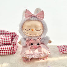 Load image into Gallery viewer, Miniature Pink Piggy Dress Set for 17cm Labubu Dolls Cute DIY Doll Clothes Fashion Accessories Lovely Outfit Gifts for Girls Friends
