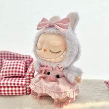 Load image into Gallery viewer, Miniature Pink Piggy Dress Set for 17cm Labubu Dolls Cute DIY Doll Clothes Fashion Accessories Lovely Outfit Gifts for Girls Friends
