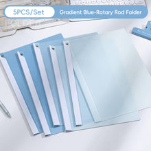 Load image into Gallery viewer, 5PCS/Set A4 Rotary Rod Folder Rod Clip Binder Transparent Inserts Sorting Of Documents Office School Supplies Stationery
