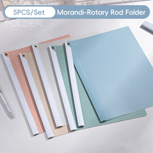 Load image into Gallery viewer, 5PCS/Set A4 Rotary Rod Folder Rod Clip Binder Transparent Inserts Sorting Of Documents Office School Supplies Stationery

