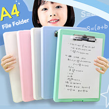 Load image into Gallery viewer, A4 Plastic File Box Folder Storage Multi-Purpose Desktop Test Paper Organizer Document Board Folder Storage Box Writing Board Office
