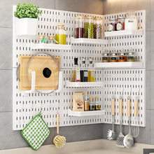 Load image into Gallery viewer, Punch-Free DIY Wall Hole Hang Pegboard Board Panels Storage Splicable Rack Wall Organizer Shelves For Kitchen Dormitory Room Home Decoration
