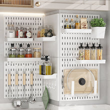 Load image into Gallery viewer, Punch-Free DIY Wall Hole Hang Pegboard Board Panels Storage Splicable Rack Wall Organizer Shelves For Kitchen Dormitory Room Home Decoration
