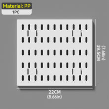 Load image into Gallery viewer, Punch-Free DIY Wall Hole Hang Pegboard Board Panels Storage Splicable Rack Wall Organizer Shelves For Kitchen Dormitory Room Home Decoration
