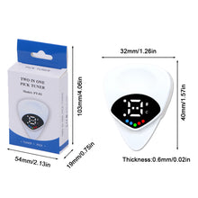 Load image into Gallery viewer, 1PC 2-IN-1 Guitar Pick Tuner Bass and Ukulele 12-Tone Equal Temperament Tuner

