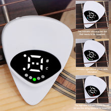 Load image into Gallery viewer, 1PC 2-IN-1 Guitar Pick Tuner Bass and Ukulele 12-Tone Equal Temperament Tuner
