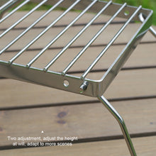 Load image into Gallery viewer, 1PC 16*16CM Multifunctional Collapsible Stainless Steel Gas Rack Outdoor Camping Barbecue Kettle Rack
