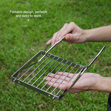 Load image into Gallery viewer, 1PC 16*16CM Multifunctional Collapsible Stainless Steel Gas Rack Outdoor Camping Barbecue Kettle Rack
