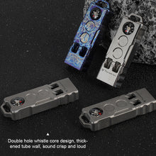 Load image into Gallery viewer, 2-IN-1 Outdoor Adventure High-Decibel Titanium Explosive Whistle EDC Extended Design Compass With Hanging Holes

