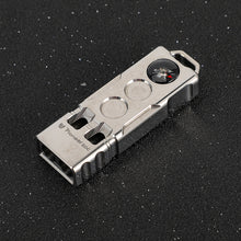 Load image into Gallery viewer, 2-IN-1 Outdoor Adventure High-Decibel Titanium Explosive Whistle EDC Extended Design Compass With Hanging Holes
