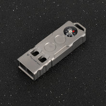 Load image into Gallery viewer, 2-IN-1 Outdoor Adventure High-Decibel Titanium Explosive Whistle EDC Extended Design Compass With Hanging Holes

