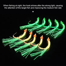 Load image into Gallery viewer, 5PCS Sea Fishing Fluorescent Yellow Fish Hooks Without Barrier Barbs Designed Night Fishing Gear Supplies
