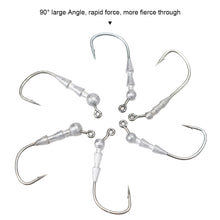Load image into Gallery viewer, 5PCS Lure Fire Basto Hooks Lightweight Micro Reinforcement Lead Head Hook Black Pit Lure Fishhook
