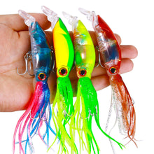 Load image into Gallery viewer, 1PC 14CM/40G Lure Bait With Whiskers Treble Hook Design Sea Fishing Octopus Long Casting Bait Fishing Tackle Accessory
