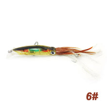 Load image into Gallery viewer, 1PC 14CM/40G Lure Bait With Whiskers Treble Hook Design Sea Fishing Octopus Long Casting Bait Fishing Tackle Accessory
