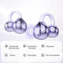 Load image into Gallery viewer, 5.4 Wireless Bluetooth Headphones With Digital Display Ear Clip Bone Conduction Long Endurance Sports Headphones
