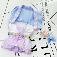 Load image into Gallery viewer, Hanfu Set Suitable for 17cm Labubu Doll Clothes Elegant Mini Dress with Delicate Ribbons Cute Decorative Dolls Mini Fashion Accessories
