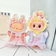 Load image into Gallery viewer, Hanfu Set Suitable for 17cm Labubu Doll Clothes Elegant Mini Dress with Delicate Ribbons Cute Decorative Dolls Mini Fashion Accessories
